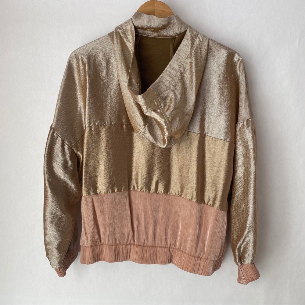Zara Basic Metallic Hooded Jacket - image 5